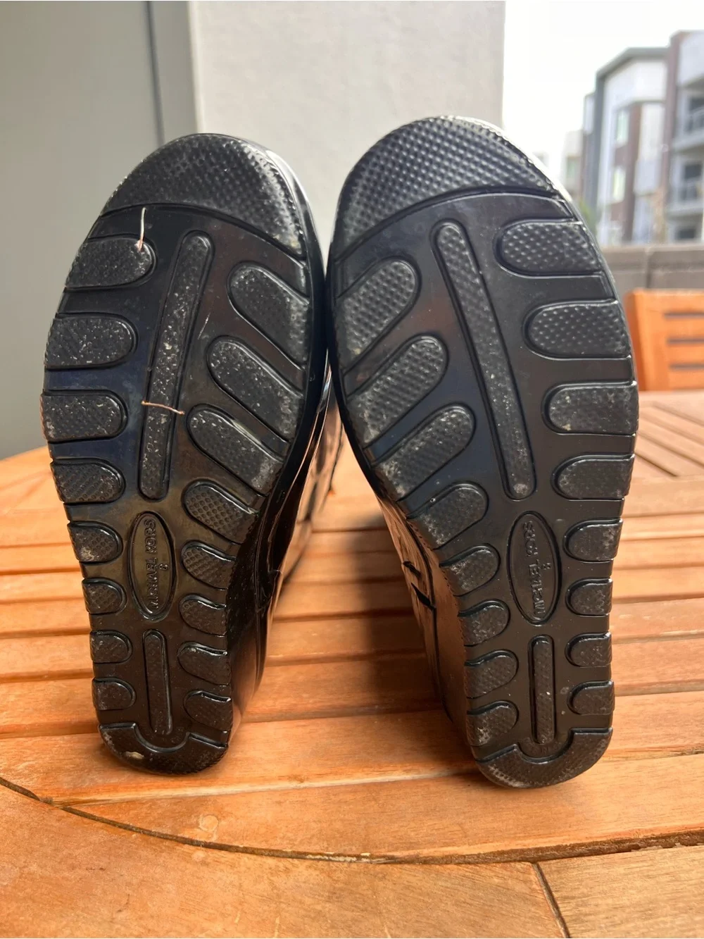 Michael Kors Black Patent Rain Boots with MK Logo